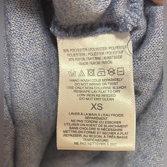 We the Free by Free People Light Blue Drapey Long Sleeve Top , sz XS - Picture 7 of 7